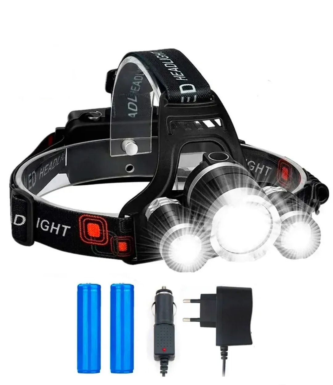 Фонарь X-Balog Rj-3000 T6 | Налобный фонарь на 3 LED лампы