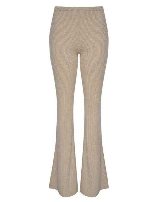 Штаны клеш в рубчик . h&m