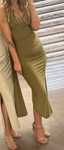 Sukienka khaki melrose melani 36 38 obcisła