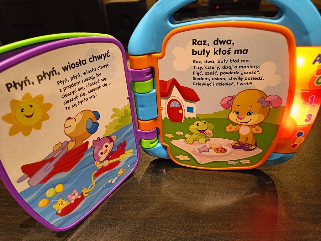 Fisher Price książeczka z wierszykami i laptop grający.