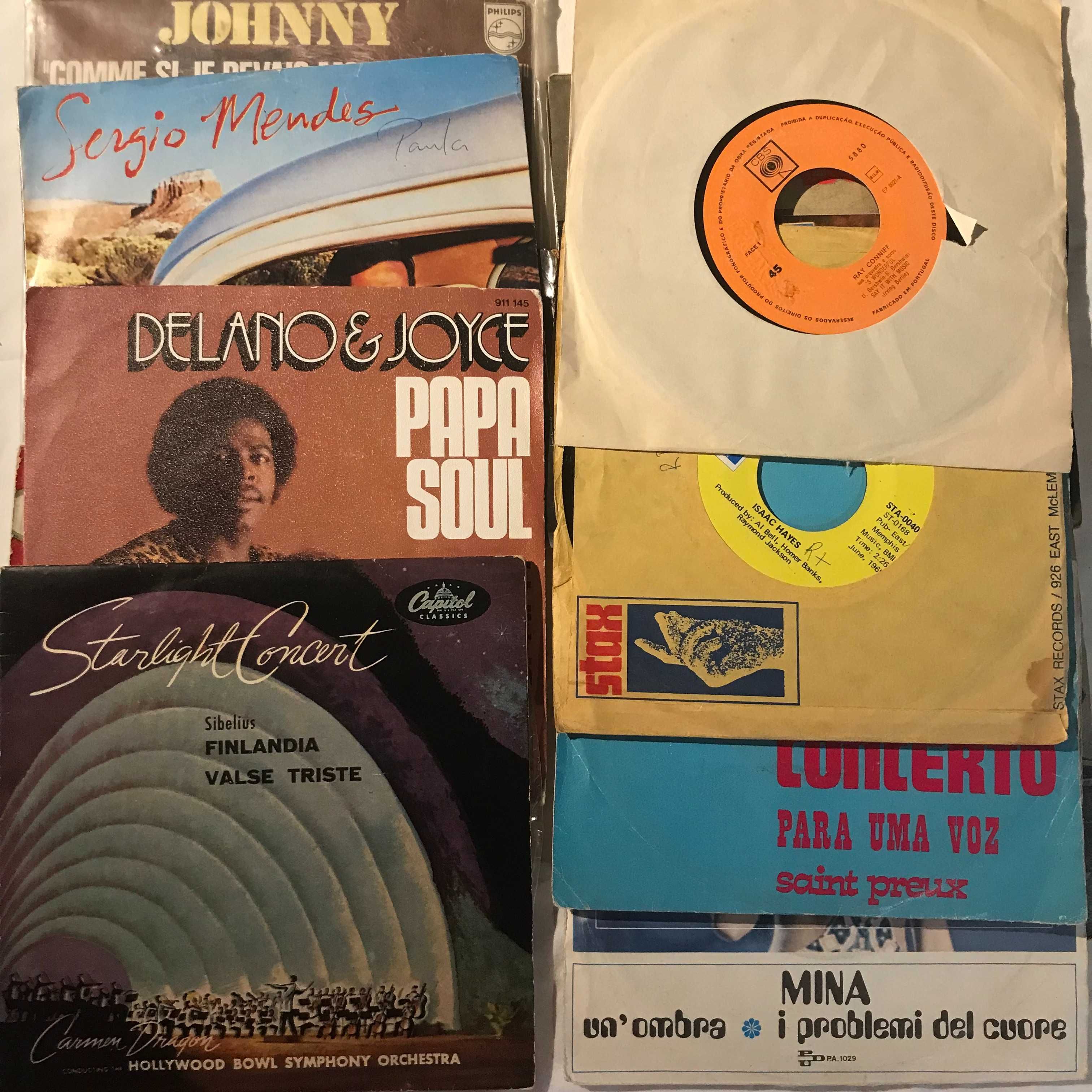 Lote 14 singles vinil Gilbert Becaud Cuervos Conjunto Jorge Machado