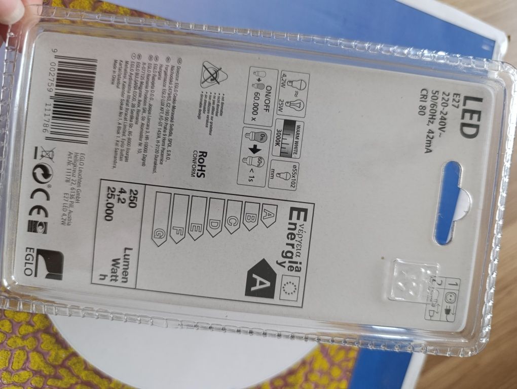Lampa ścienna Edi Light nowa