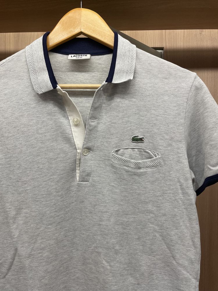 Polo Lacoste Cinzento