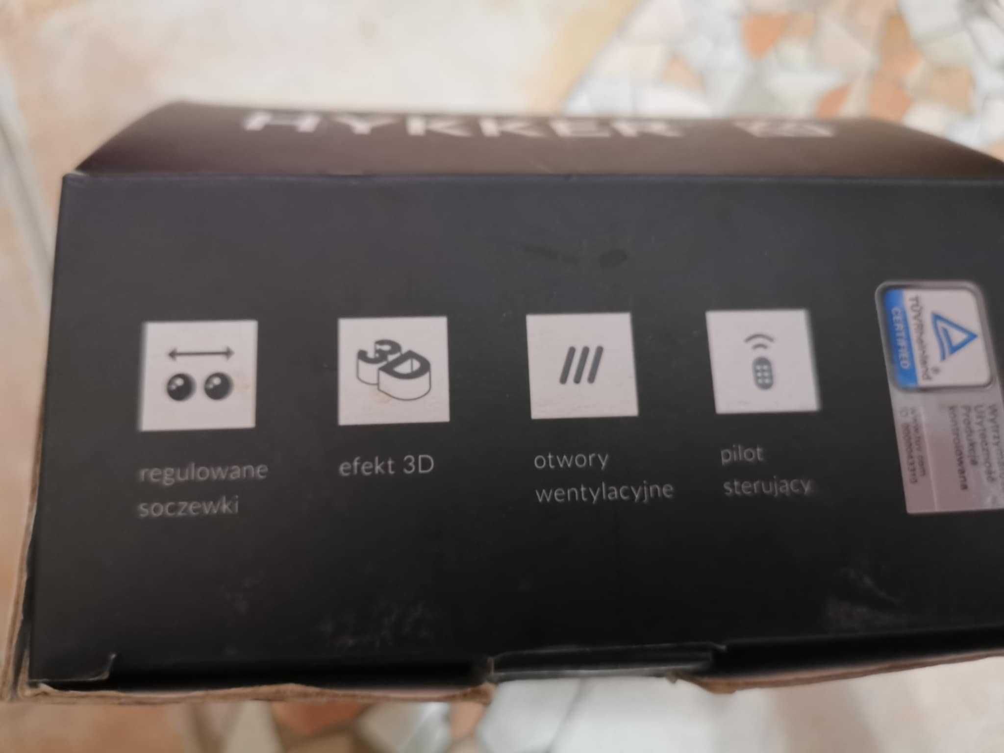 Okulary VR Hykker 3D +pilot BT gogle VR do smartfonów jak NOWE