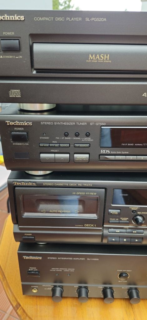 Zestaw Technics SL-PG520A,ST-GT550,RS-TR474,SU-VX600,SL-BD3D ,Pilot