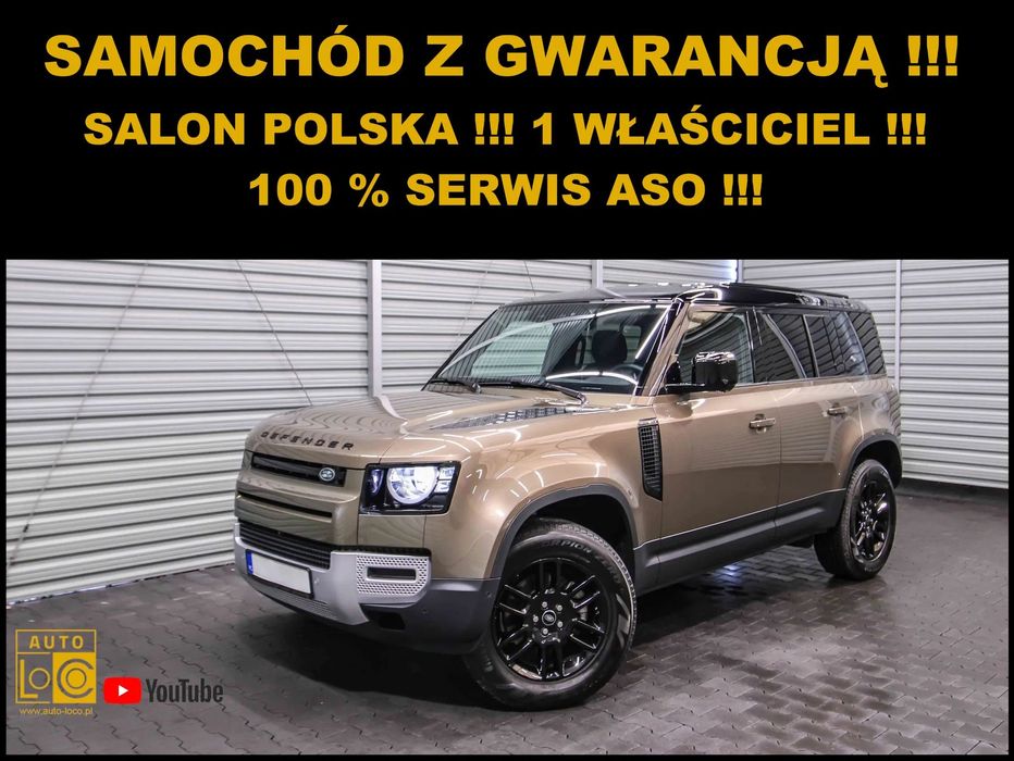 Land Rover Defender Salon POLSKA + 100% Serwis LAND ROVER +1 wł. + GWARANCJA =BRUTTO z VAT