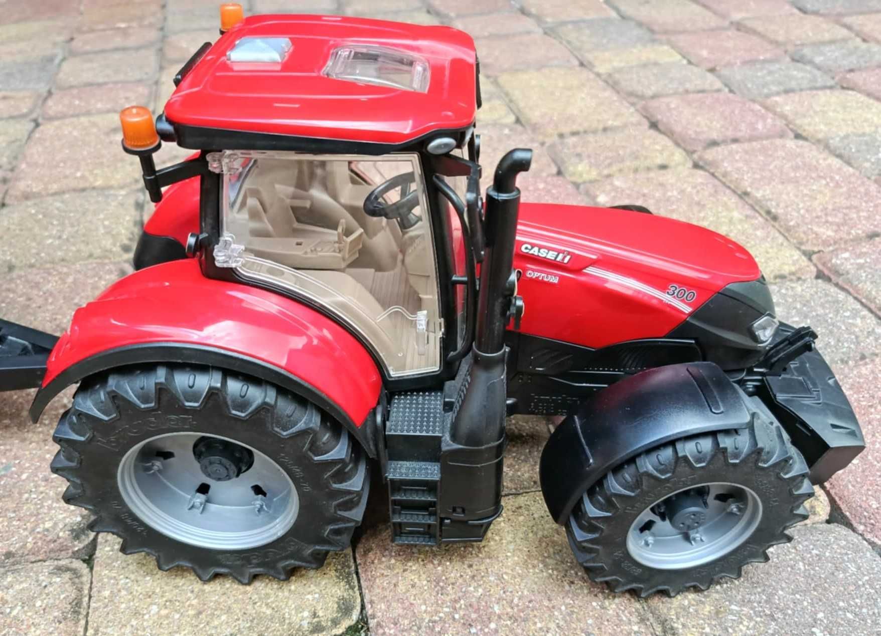 Ciągnik Bruder Case IH Optum z przyczepą i turem