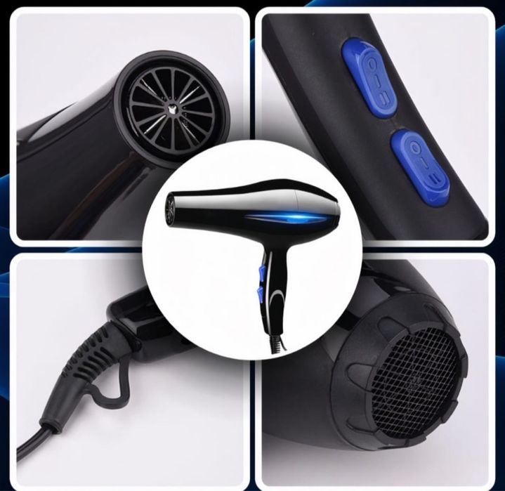 Suszarka z jonizacją do włosów dyfuzor mocna PRO 2w1 koncentrator