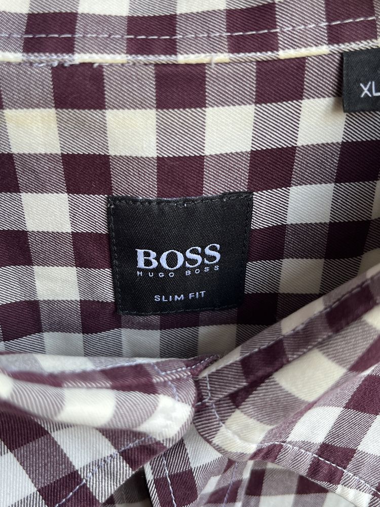 Koszula meska z dlugim rekawem w krate oryginalna slim fit Hugo Boss