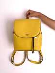 Guess yellow leather backpack, plecak designer skóra y2k vintage drip