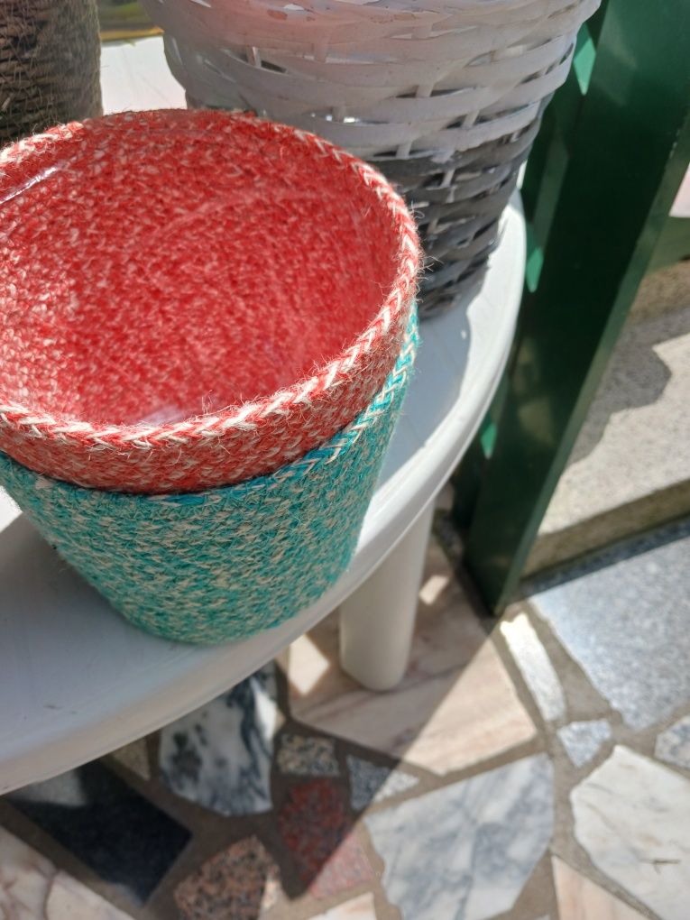 17 cestos para vasos forrados a plástico para vasos com plantas