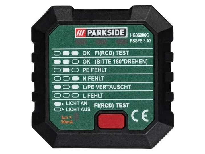 Тестер для розеток Parkside PSSFS 3 A2