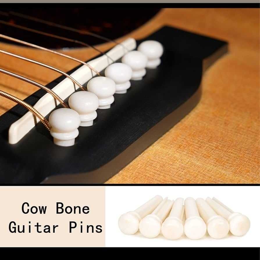 Pins em osso para guitarra folk