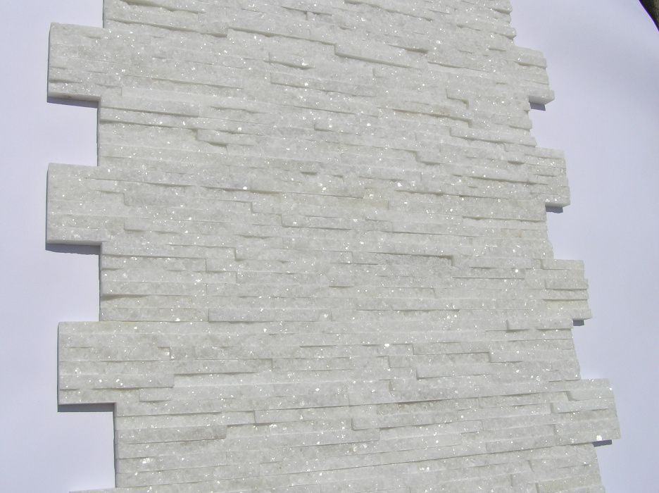 Kamień naturalny,dekoracyjny,elewacyjny,śnieżnobiały,panel15x60,kwarc