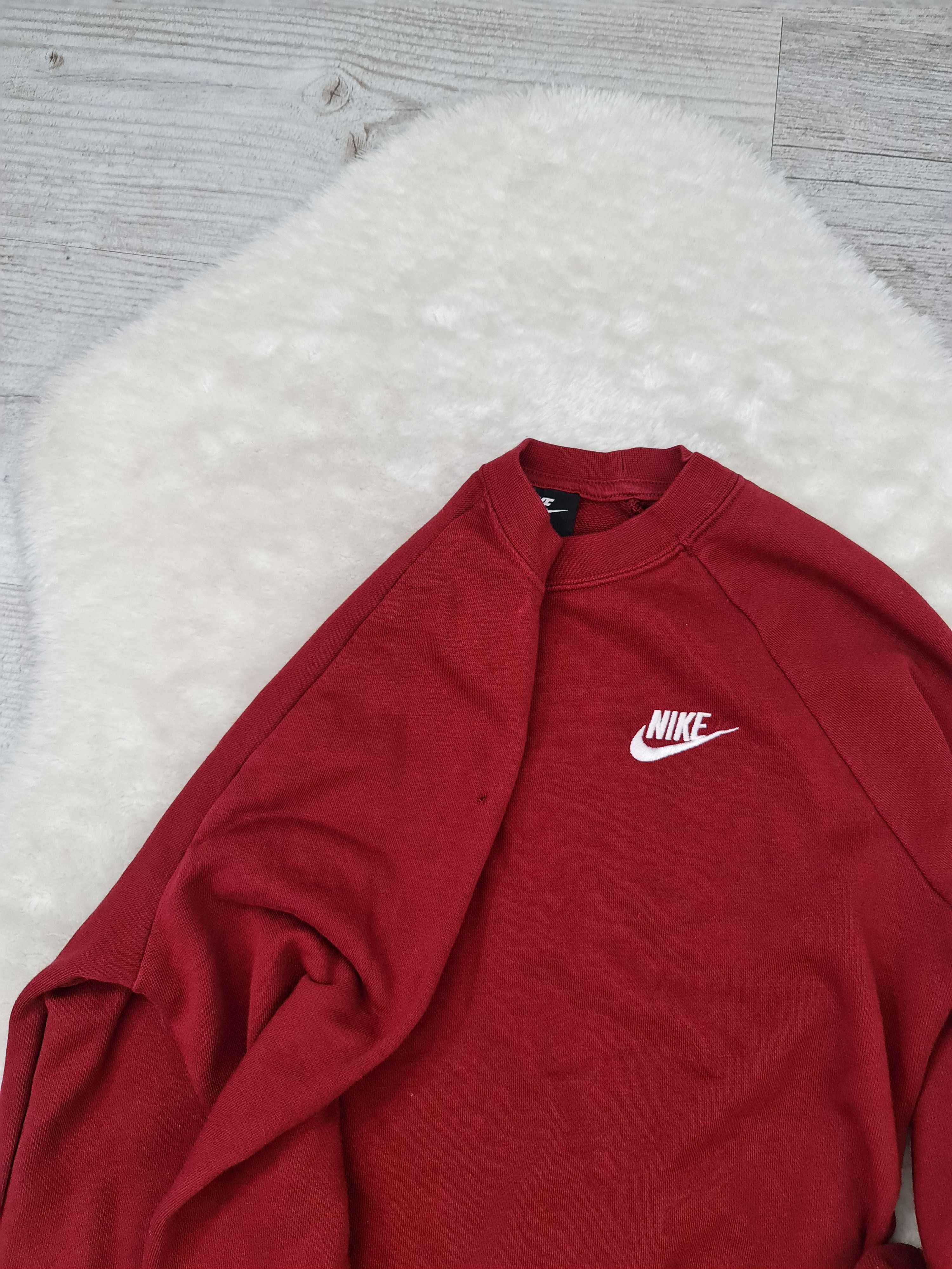 Bluza Nike Swoosh Logo Rozmiar XS / S burgundowa crewneck Oryginalna