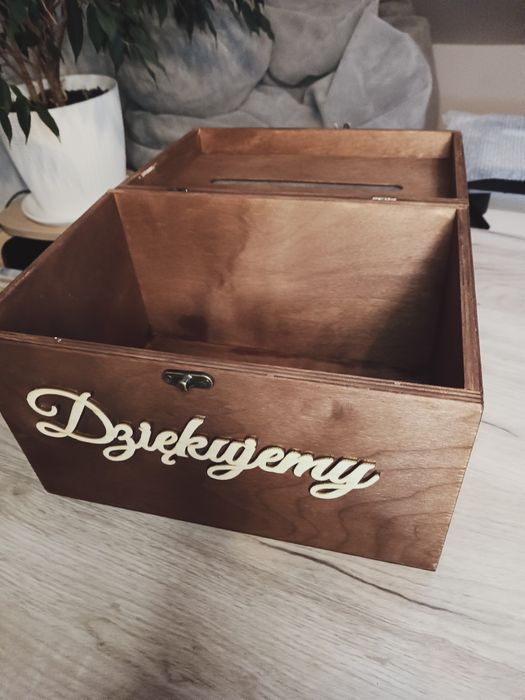Pudełko na koperty ślubne handmade rustykalne