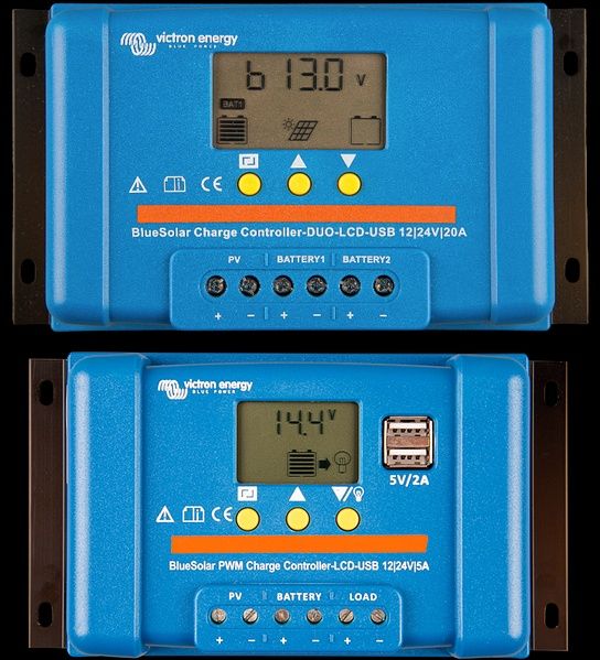 Сонячний контролер заряду BlueSolar PWM-LCD&USB 12/24V-30A