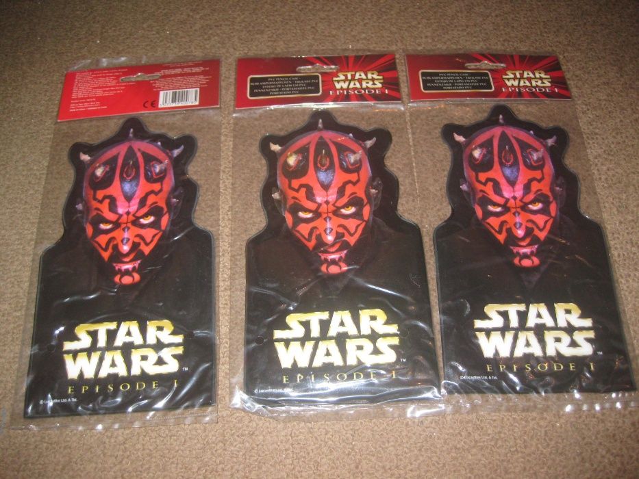 3 Estojos Escolares "Star Wars" Novos e Selados!