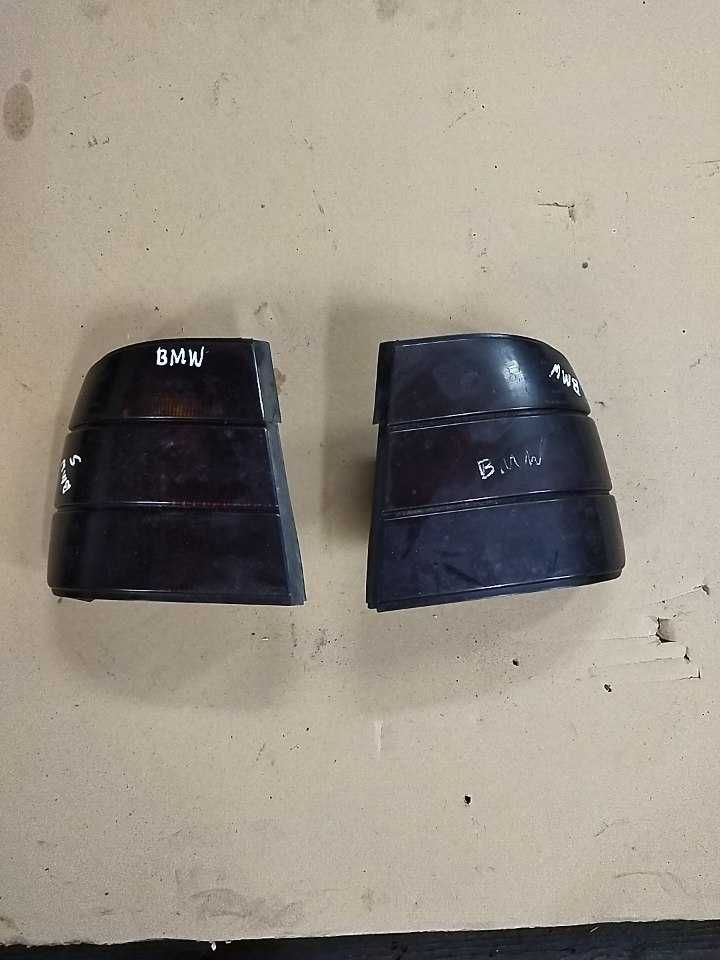 Stare zabytkowe lampy BMW E34 Black czarne ciemne Hella