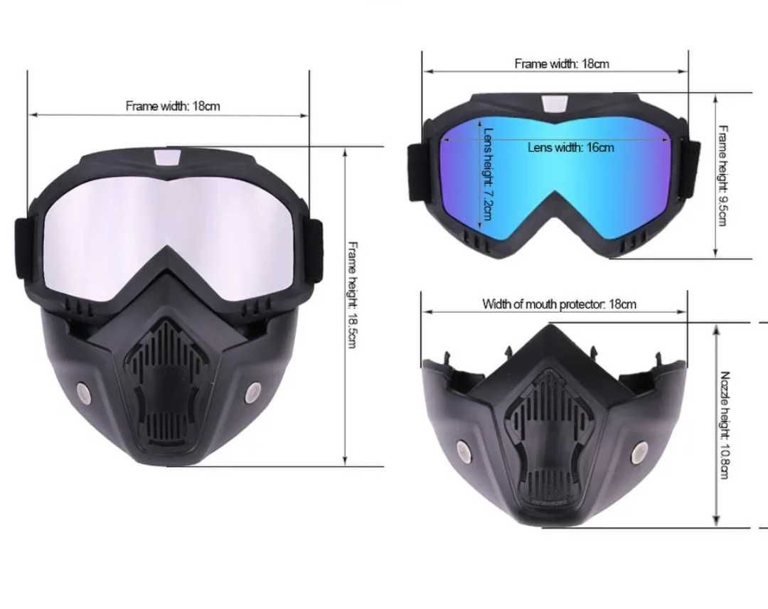 Maska HD gogle okulary cross quad motor airsoft enduro paintball