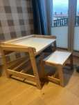 IKEA FLISAT Biurko dla dziecka, regulowane + ława dziecięca