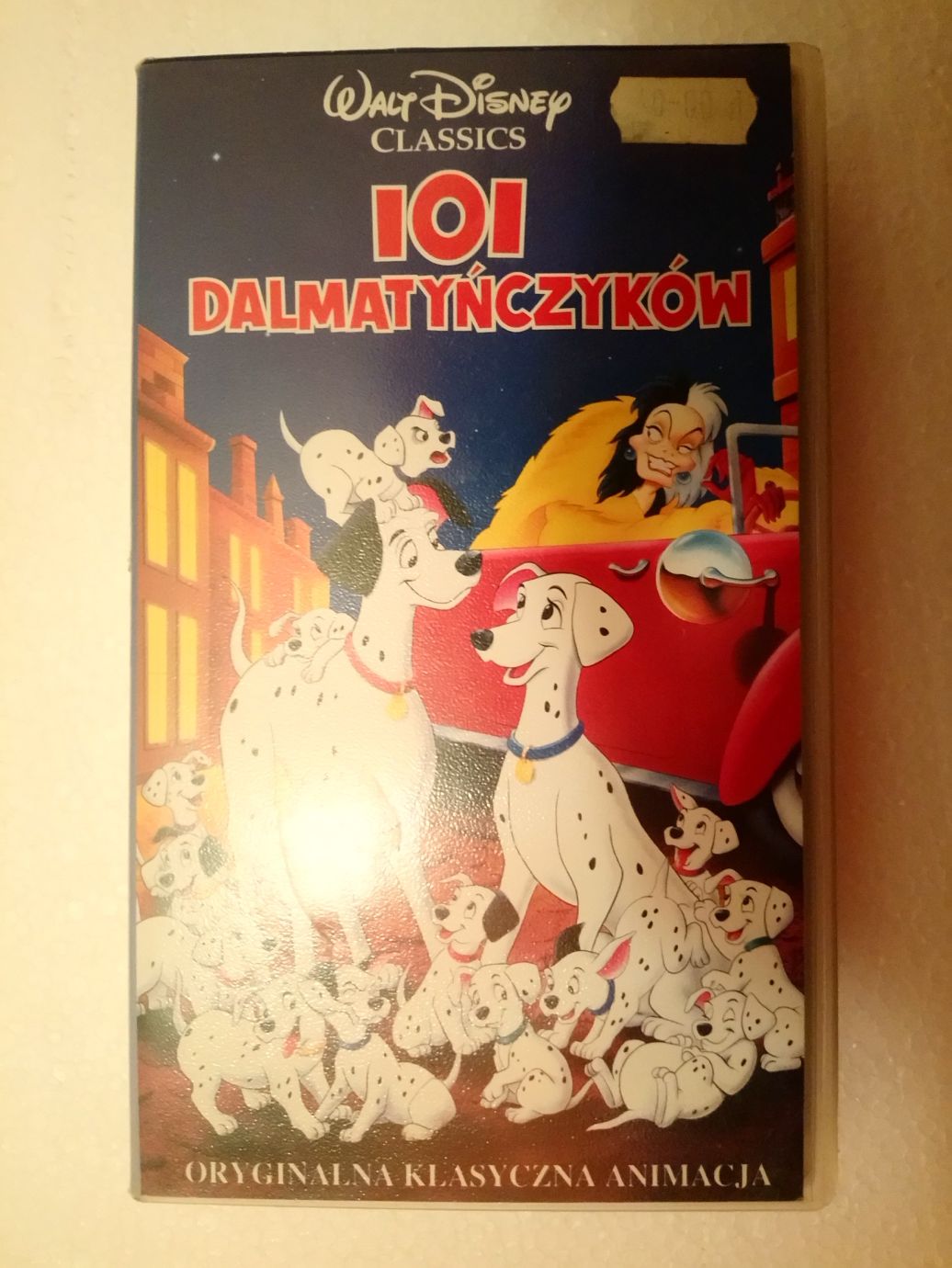 Kaseta VHS 101 Dalmatyńczyków, bajka Disneya, 76 minut