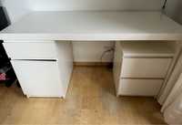 Białe biurko i komoda - Ikea