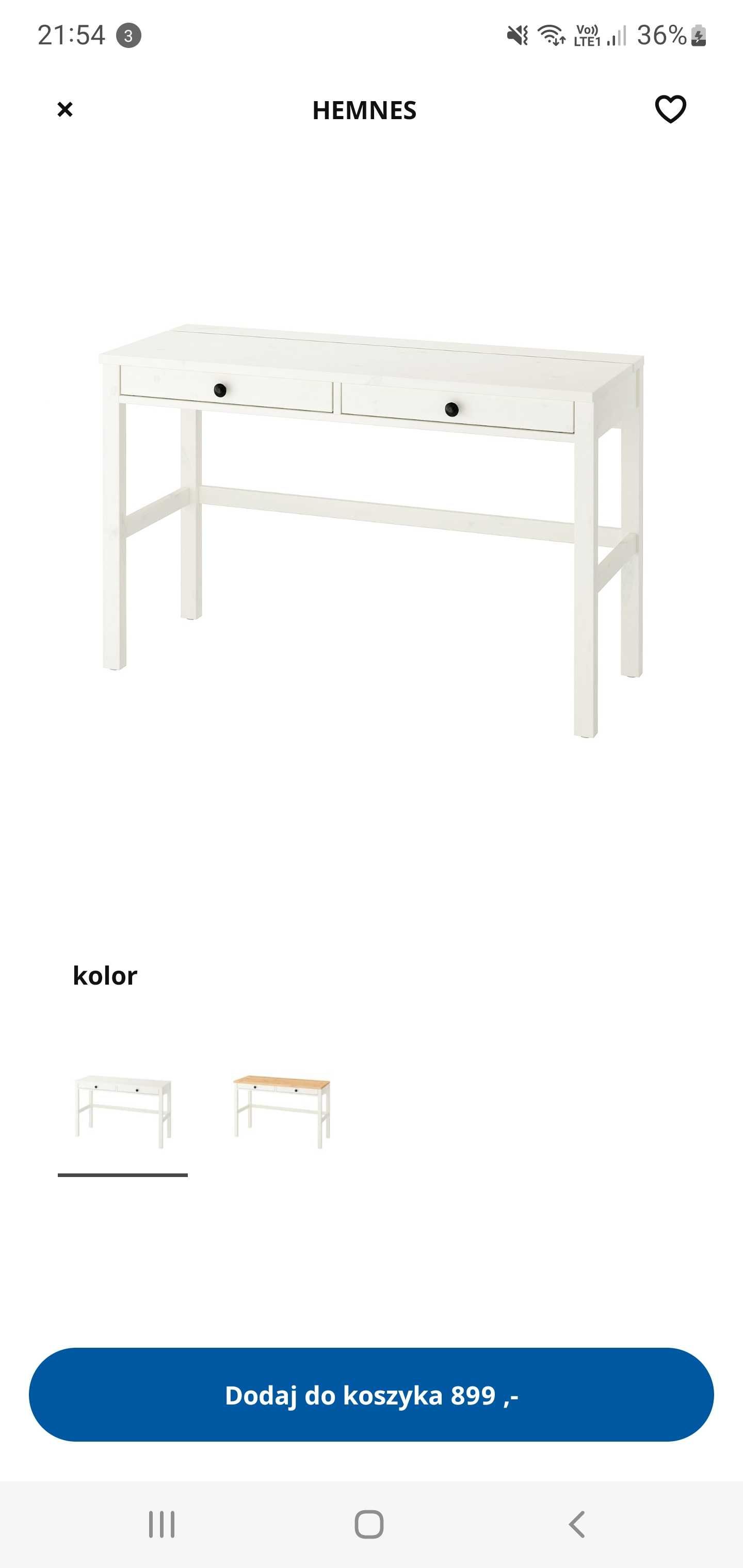 Biurko IKEA Hemnes