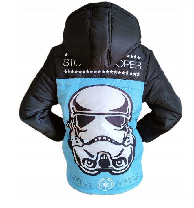 Ciepła kurtka zimowa puchowa Star Wars dla chłopca w rozmiarze 140