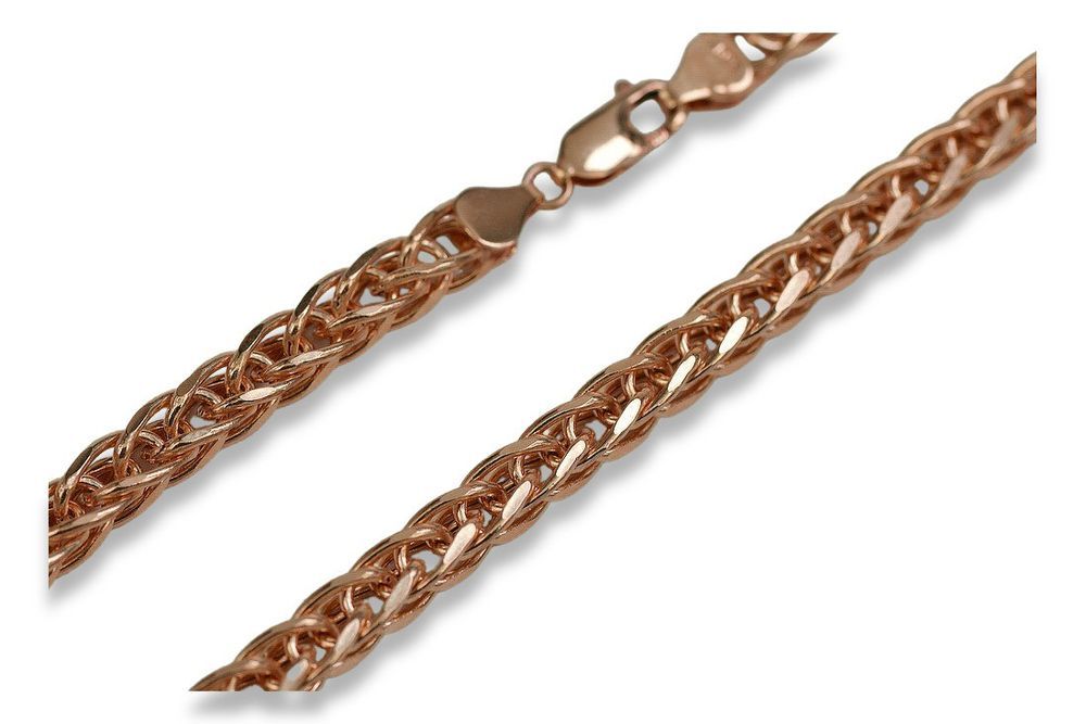 Łańcuszek z czerwonego różowego złota 14k Lisi ogon cc035r 60cm 3mm G