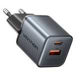 Ładowarka Gan Vention Usb-C + Usb-A 30W (Szara)
