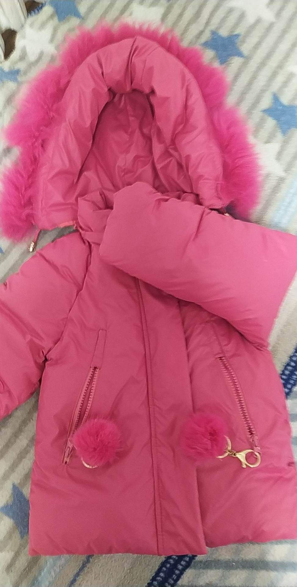 Зимняя курточка розовая , для девочки