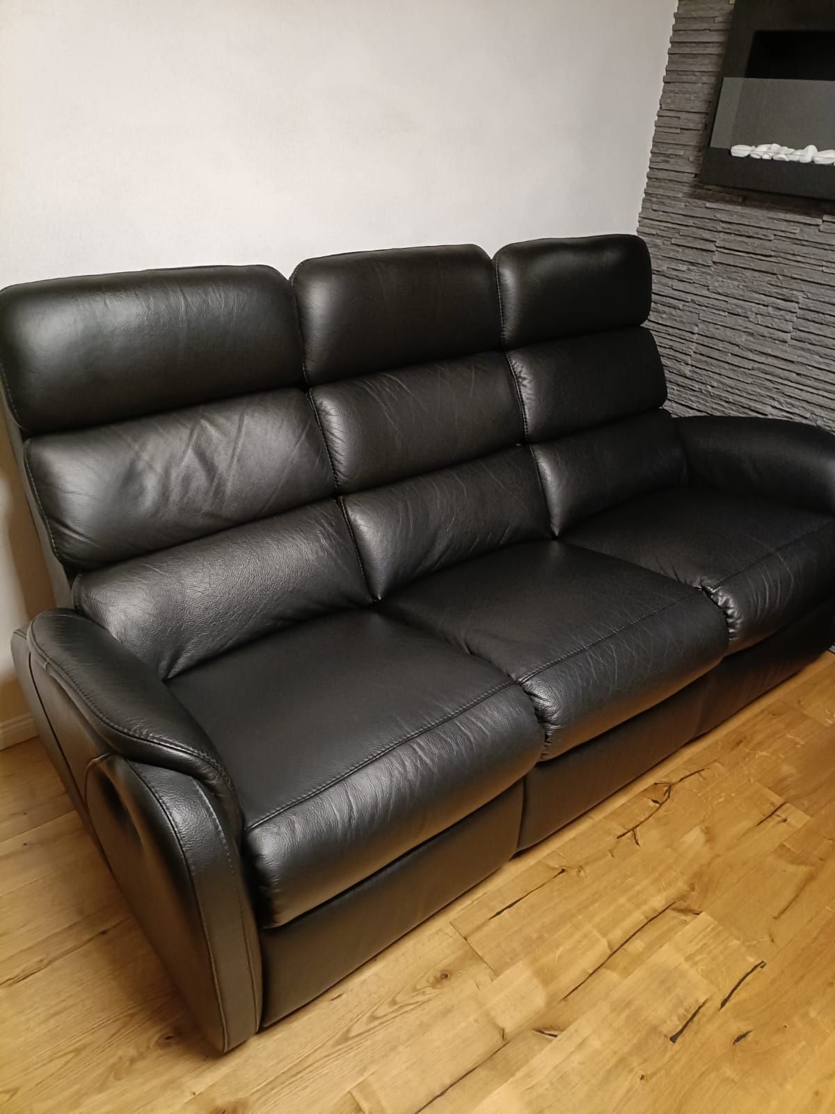 Sofa dallas ze skóry superiore z funkcją relax