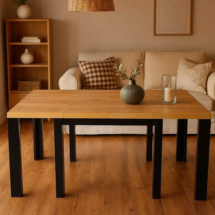 Duży Stół rozkładany Bergen 160-360 x 90 cm 8 Nóg - Transport Gratis