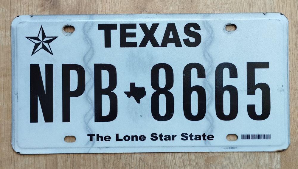 Tablica rejestracyjna USA Texas oryginał
