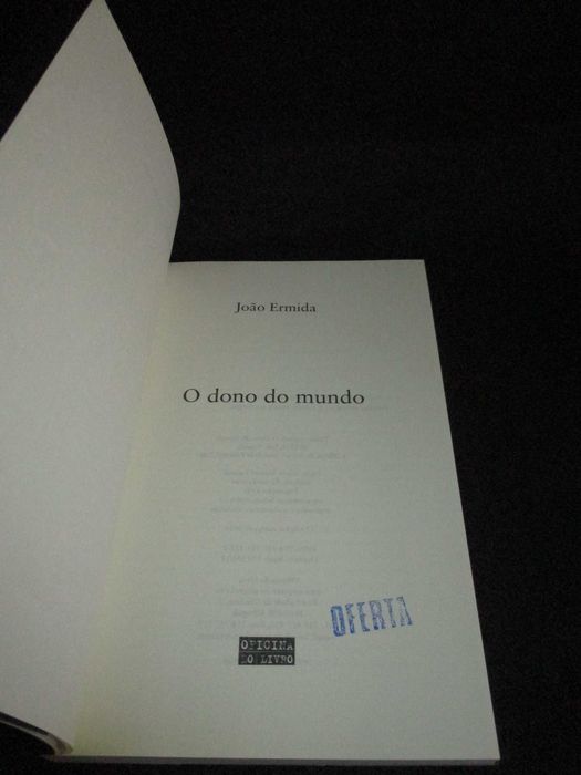 Livro O Dono do Mundo João Ermida