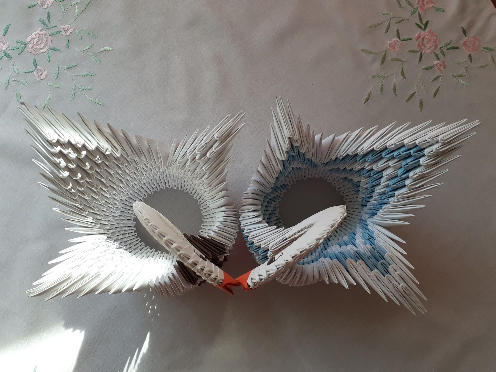 Zakochane Łabędzie origami/prezent ślub/wesele/ rocznica/ dekoracja
