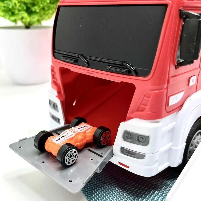 Трейлер/фура ігровий гараж/трек 2в1  два кольори (660-S17-18)