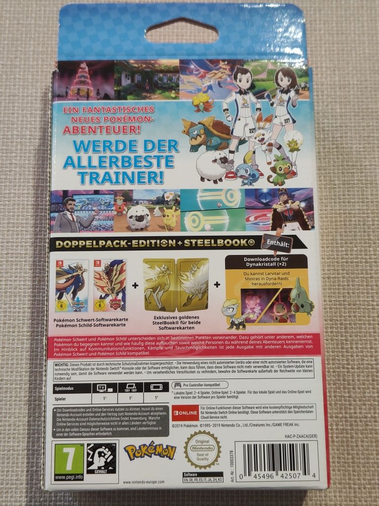 Pokémon Sword and Shield Dual Pack com Steelbook