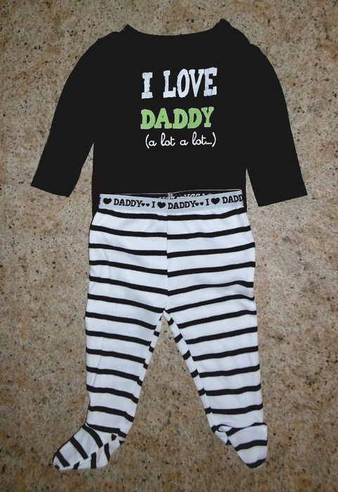 TEX BABY__Czarno biała piżamka i H&M__Biała koszulka__6-9M na 68/74 cm