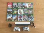 Xbox one x z grami i dwoma kontrolerami