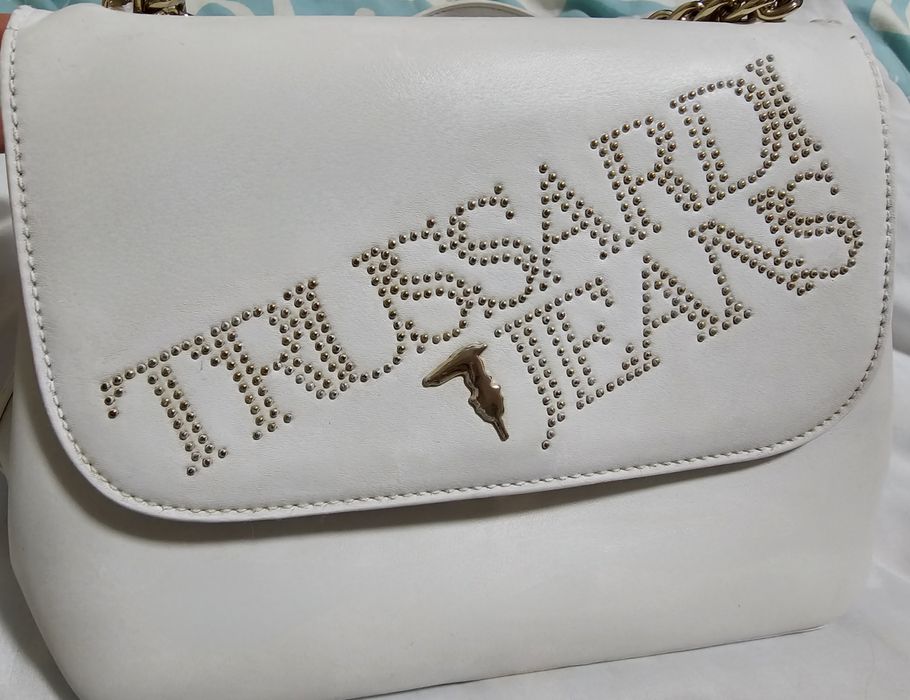 Бiла сумка Trussardi, оригінал