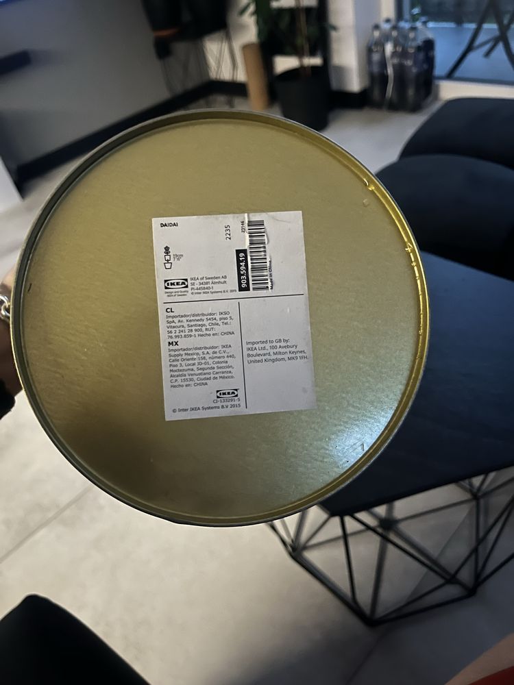 Doniczka IKEA zlota gold metal