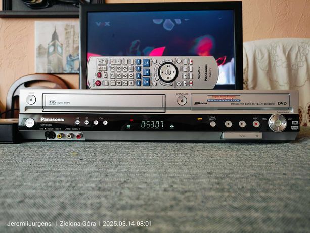 VHS na DVD 100% Sprawna Combo Nagrywarka VHS/DVD PANASONIC DMR-ES35V