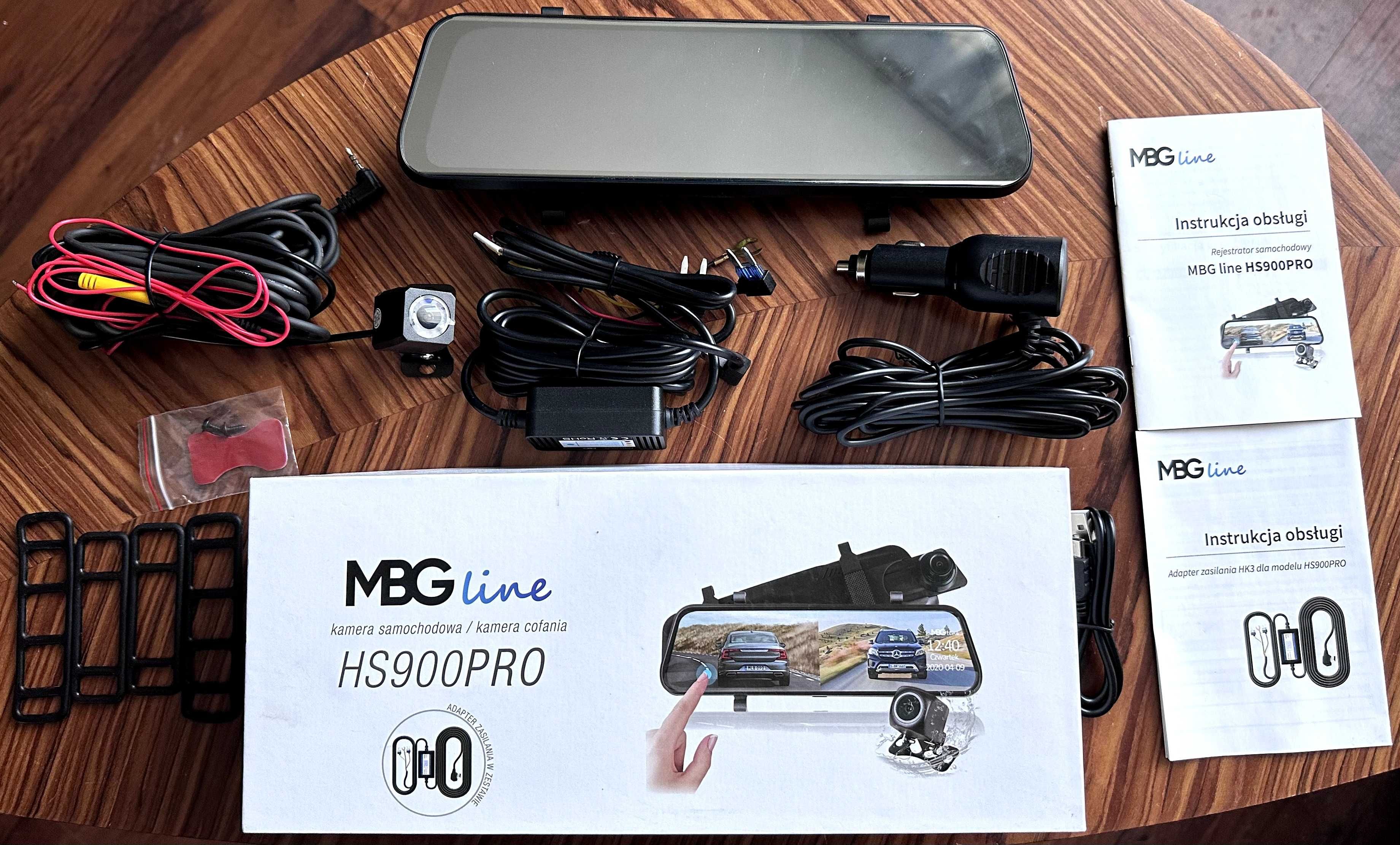 Kamera samochodowa MBG Line HS900 Pro w tylnym lusterku