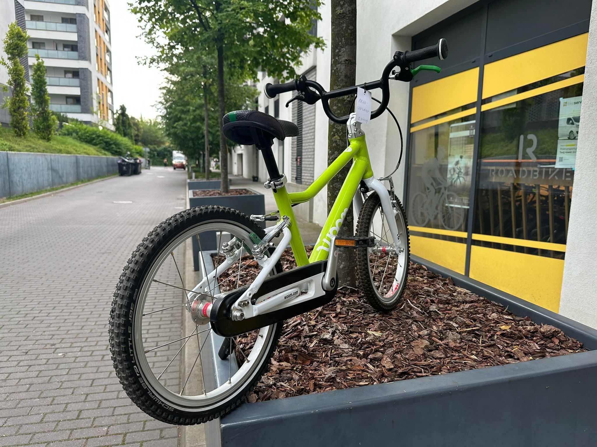 Woom 3 Lizard lime używany w stanie idealnym z nóżką