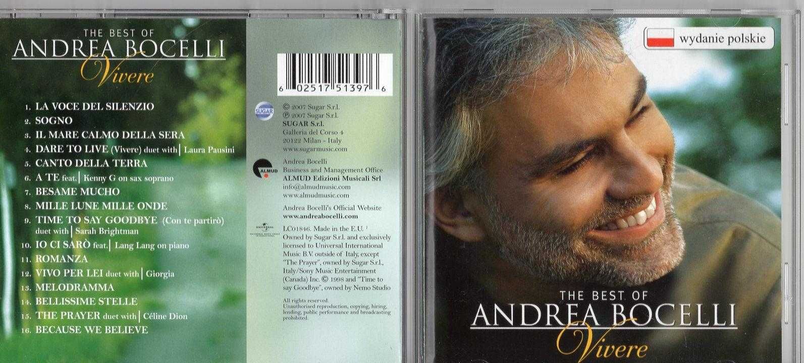 The Best of Andrea Bocelli, Vivere, CD, 2007