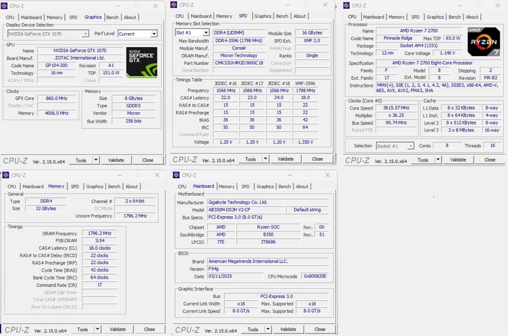 Komputer gamingowy PC AMD Ryzen 7 2700 8-core + GTX 1070 32 GB RGB