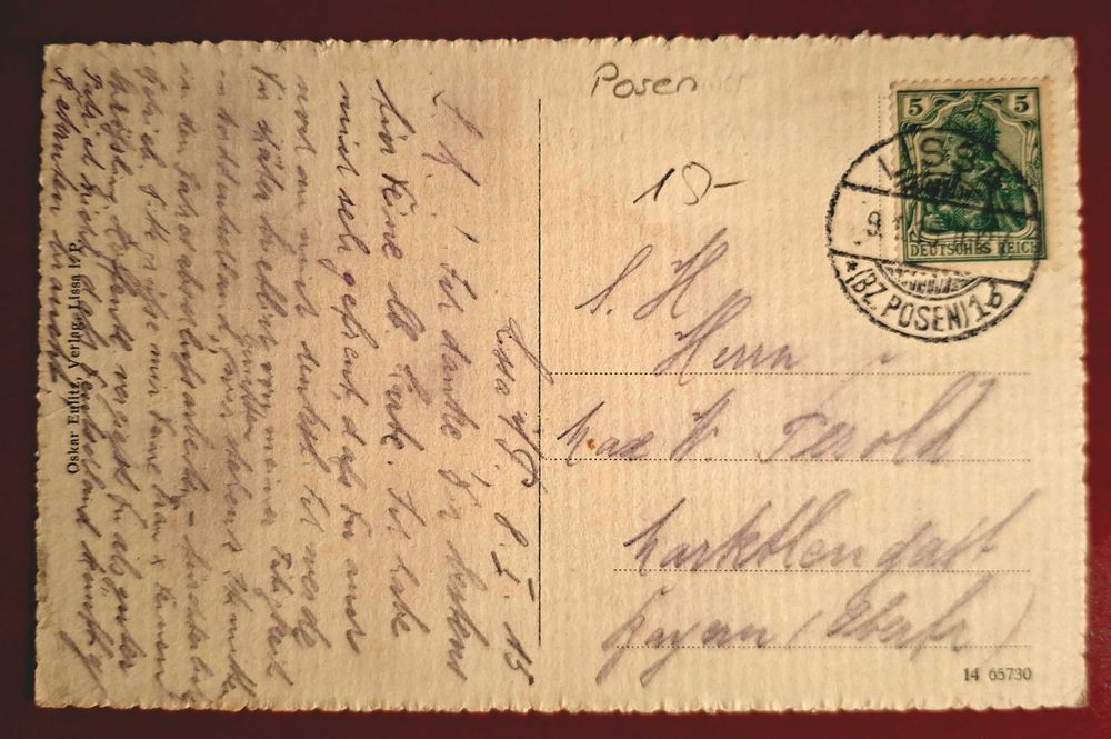 Pocztówka Leszno Winiarnia Piwiarnia Willibald Stolpe z obiegu