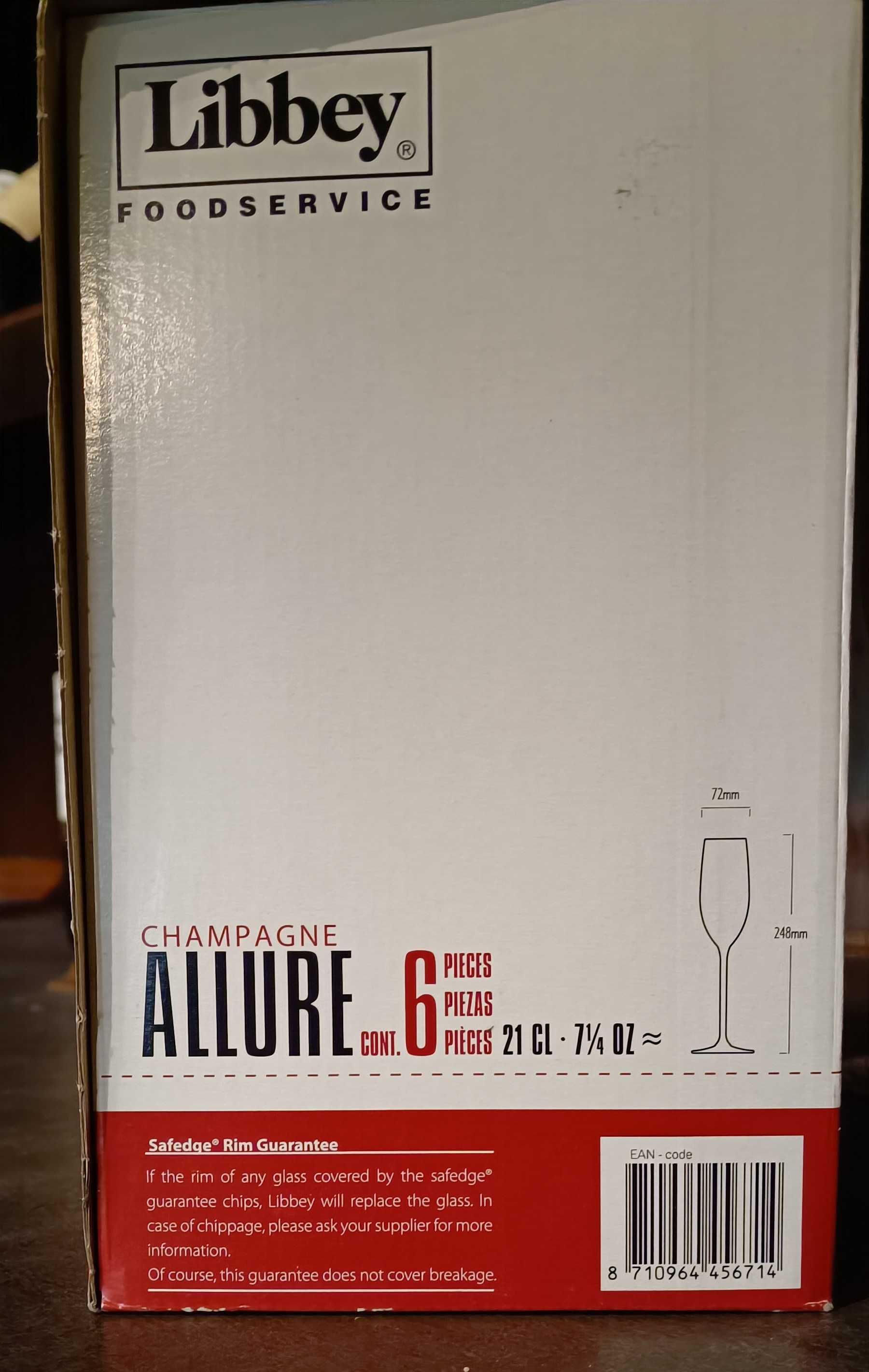Kieliszki do szampana Libbey Allure 210 ml
